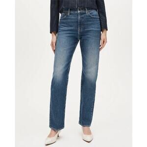 J. Crew Nipped Straight High Rise Jeans Semi-Stretch Charlotte Wash Size 30 NWT